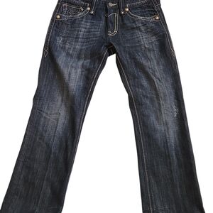 ROCK REVIVAL MICK STRAIGHT BLUE JEANS MINT man SIZE 34 WAIST 37"